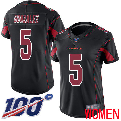 Arizona Cardinals Limited Black Women Zane Gonzalez Jersey NFL Football #5 100th Season Rush Vapor Untouchable->youth nfl jersey->Youth Jersey